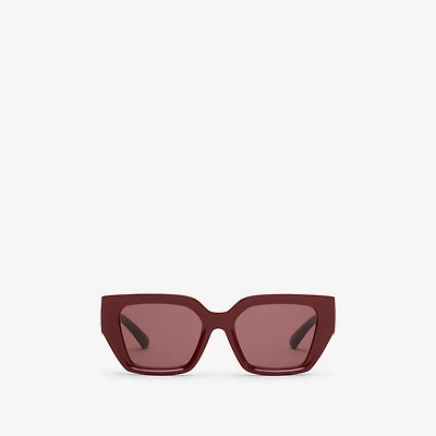 EKD Rectangular Sunglasses in Dark red - Women | Burberry® Official