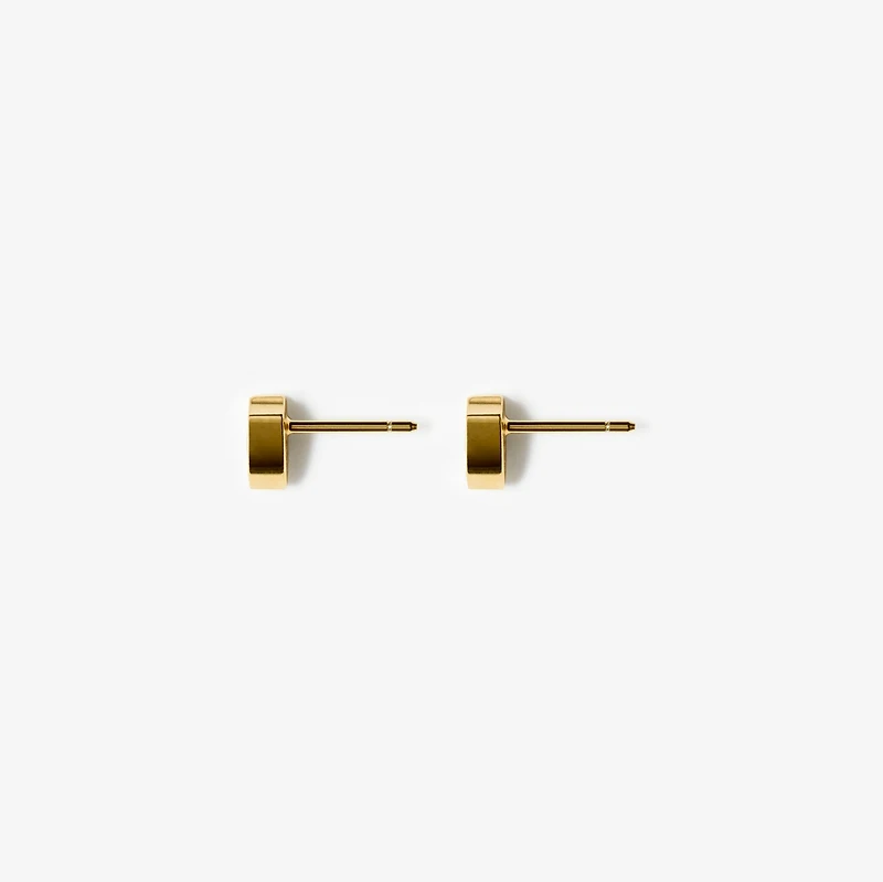 Shield Stud Earrings in Gold - Women, Silver Hardware | Burberry® Official