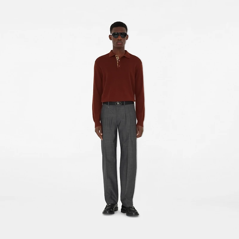 Reversible Leather Oval Knight Stamp Belt in Black/hazel - Men | Burberry® Official