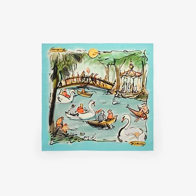 Swan Lake Silk Scarf in Skylight blue | Burberry® Official