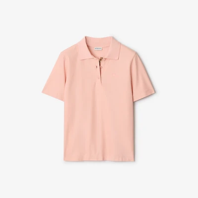 Cotton Polo Shirt in Bouquet pink - Women | Burberry® Official