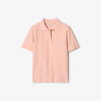 Cotton Polo Shirt in Bouquet pink - Women | Burberry® Official