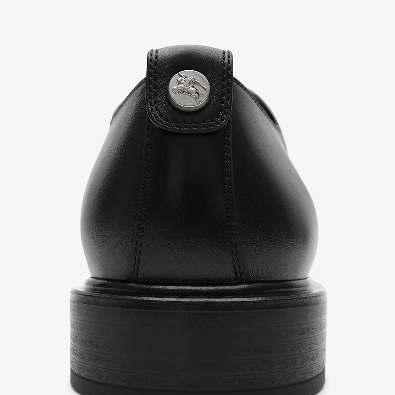 Leather Pembroke Derby Shoes in Black - Men | Burberry® Official