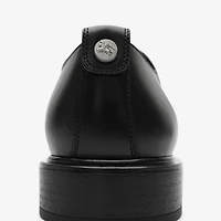 Leather Pembroke Derby Shoes in Black - Men | Burberry® Official