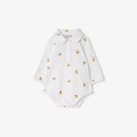 Thomas Bear Stretch Cotton Two-piece Baby Gift Set in White - Children | Burberry® Official