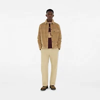 Check Corduroy Overshirt in Sand - Men, Cotton | Burberry® Official