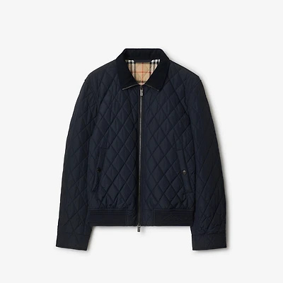 Quilted Nylon Jacket in Navy - Men | Burberry® Official