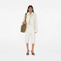 Cotton Capri Trousers in Quartz - Women | Burberry® Official