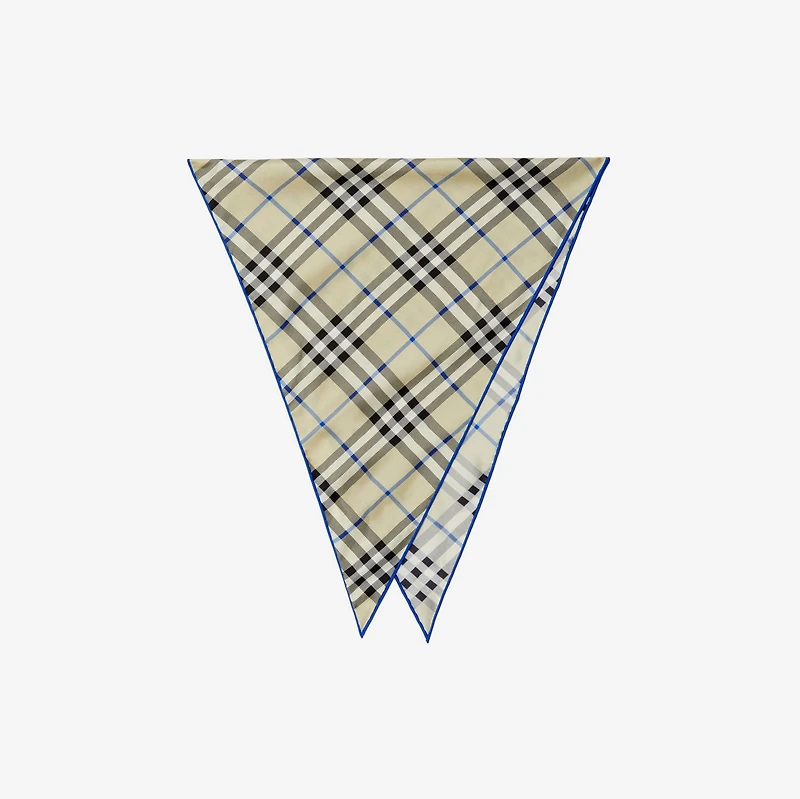 Check Silk Scarf in Lichen | Burberry® Official