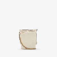 Reversible Horseshoe Chain Pouch in Soap beige/sand beige - Women, Nylon | Burberry® Official