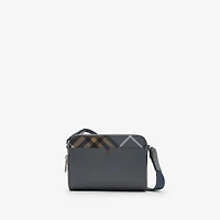 Pop Check Crossbody Bag in Wave blue - Men, Leather | Burberry® Official