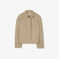Tropical Gabardine Jacket in Saltmarsh beige - Women | Burberry® Official