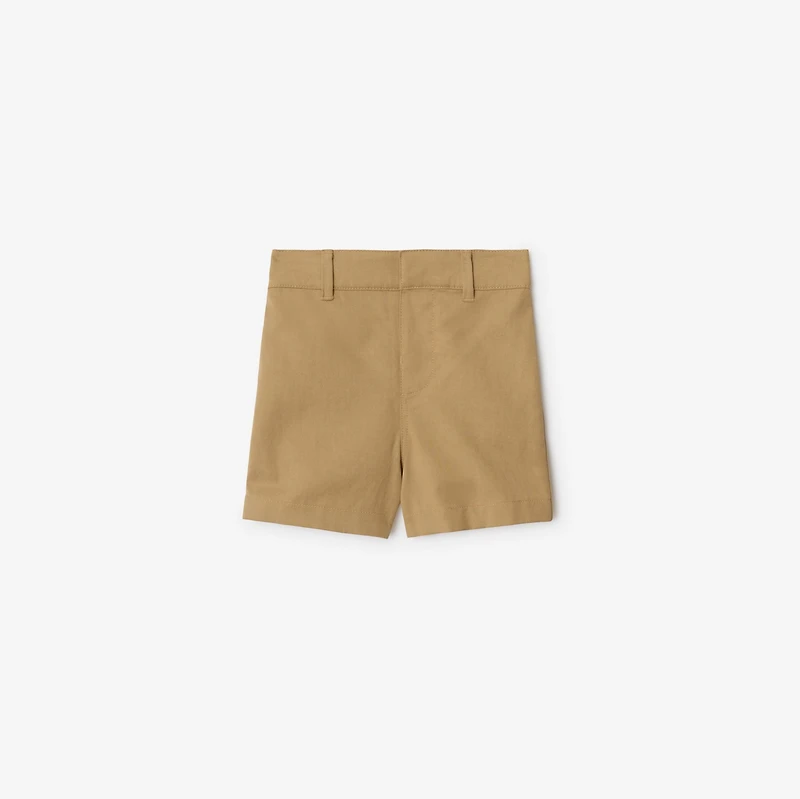 Cotton Blend Shorts in Sand | Burberry® Official