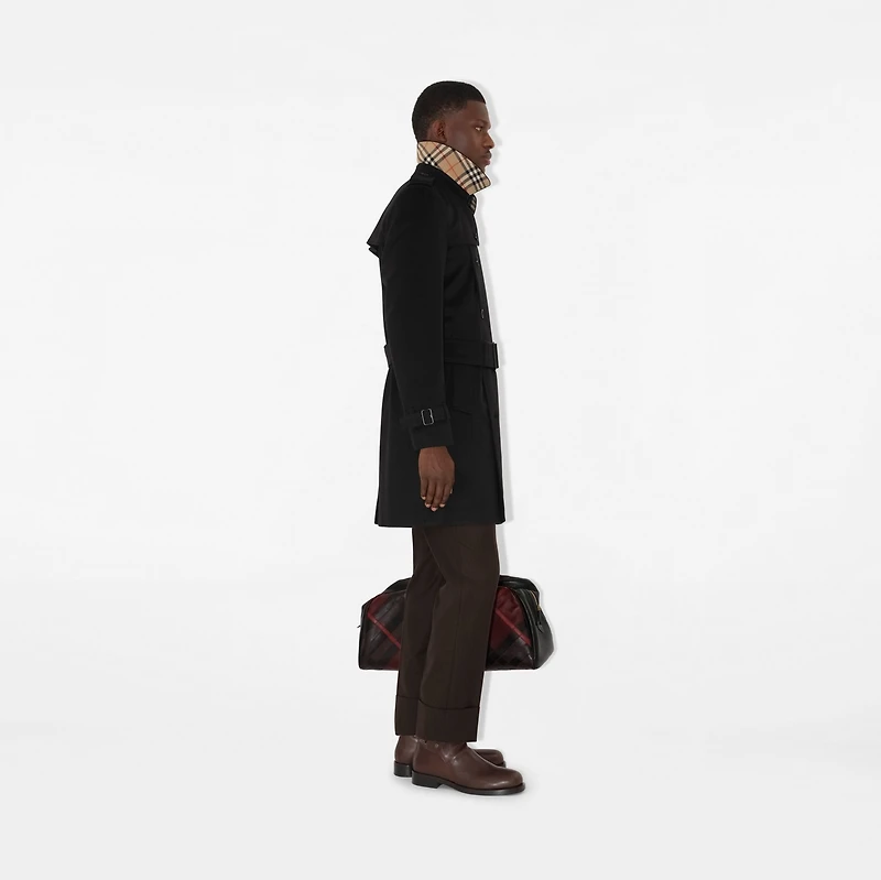 Mid-length Cashmere Trench Coat in Black - Men | Burberry® Official