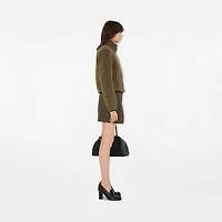 Cropped Fleece Jacket in Mire melange - Women | Burberry® Official