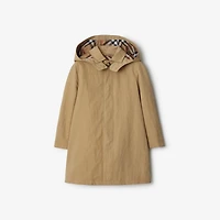 Nylon Cotton Car Coat in Sand | Burberry® Official
