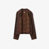 Detachable Scarf Wool Blend Jacket in Ginger/ginger - Men | Burberry® Official