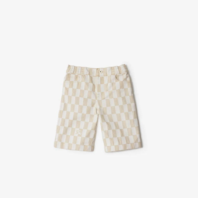 Checkerboard EKD Denim Shorts in Calico | Burberry® Official