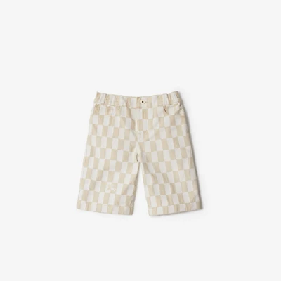Checkerboard EKD Denim Shorts in Calico | Burberry® Official