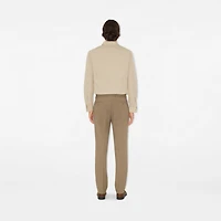 Wool Tailored Trousers in Puddle - Men | Burberry® Official