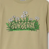 Daisy Logo Cotton T-shirt in Hunter | Burberry® Official
