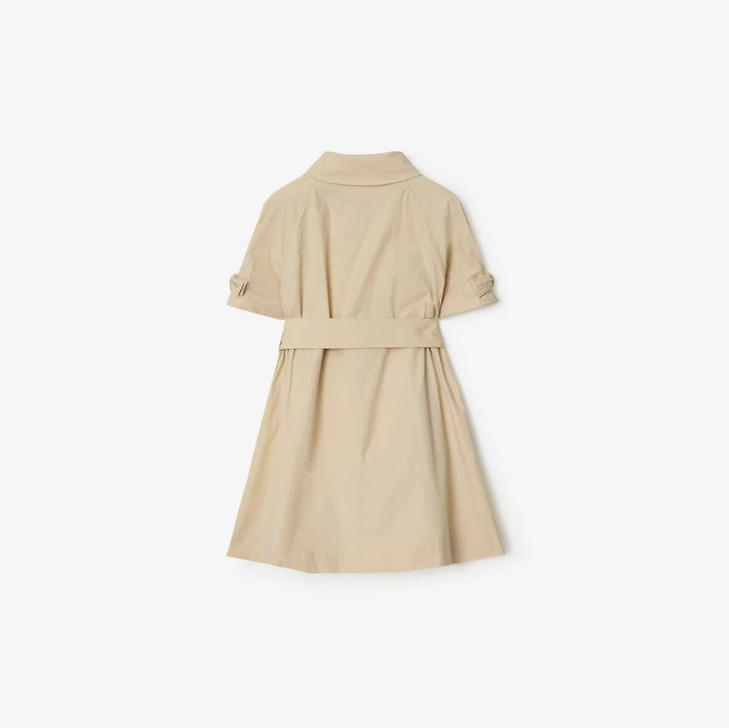 Stretch Cotton Trench Dress in Pale stone | Burberry® Official