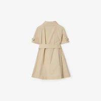 Stretch Cotton Trench Dress in Pale stone | Burberry® Official