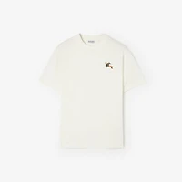 Cotton T-shirt in Chalk white - Men | Burberry® Official