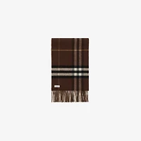 Reversible EKD Check Cashmere Scarf in Treacle brown | Burberry® Official