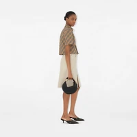 Cropped Check Cotton Shirt in Sand - Women | Burberry® Official
