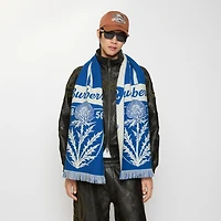 Thistle Shield Wool Scarf in Flag blue | Burberry® Official