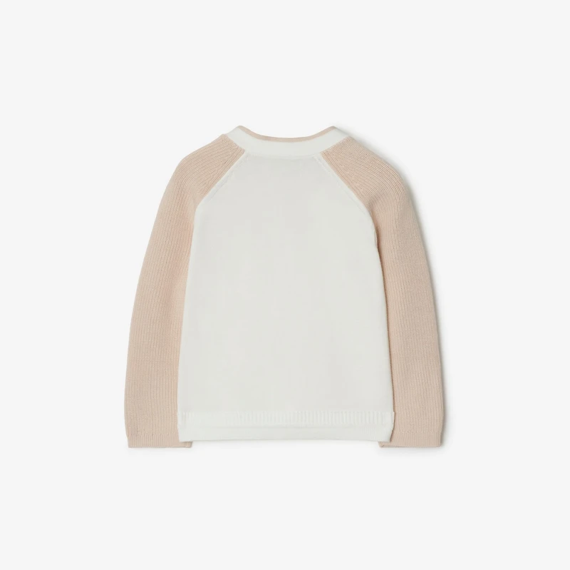 Cotton Cardigan in Ivory - Children | Burberry® Official