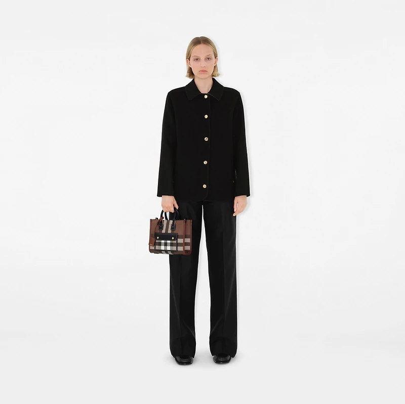 Mini Freya Tote in Dark birch brown - Women, Canvas | Burberry® Official