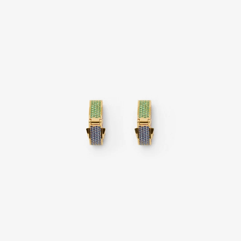 Souvenir Pavé Earrings in Gold/multicolour - Women | Burberry® Official