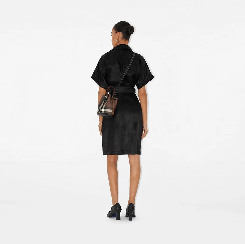 Mini TB Bucket Bag in Dark birch brown - Women | Burberry® Official