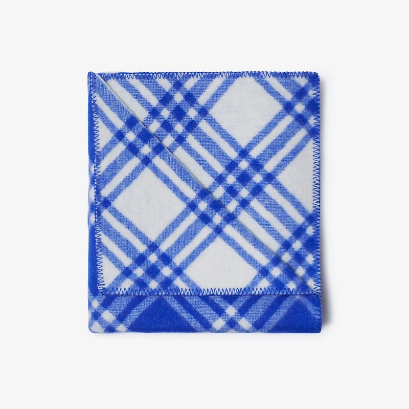 Check Wool Blanket in Knight | Burberry® Official