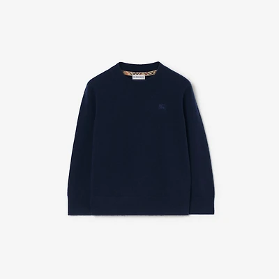 Cashmere Sweater in Navy | Burberry® Official