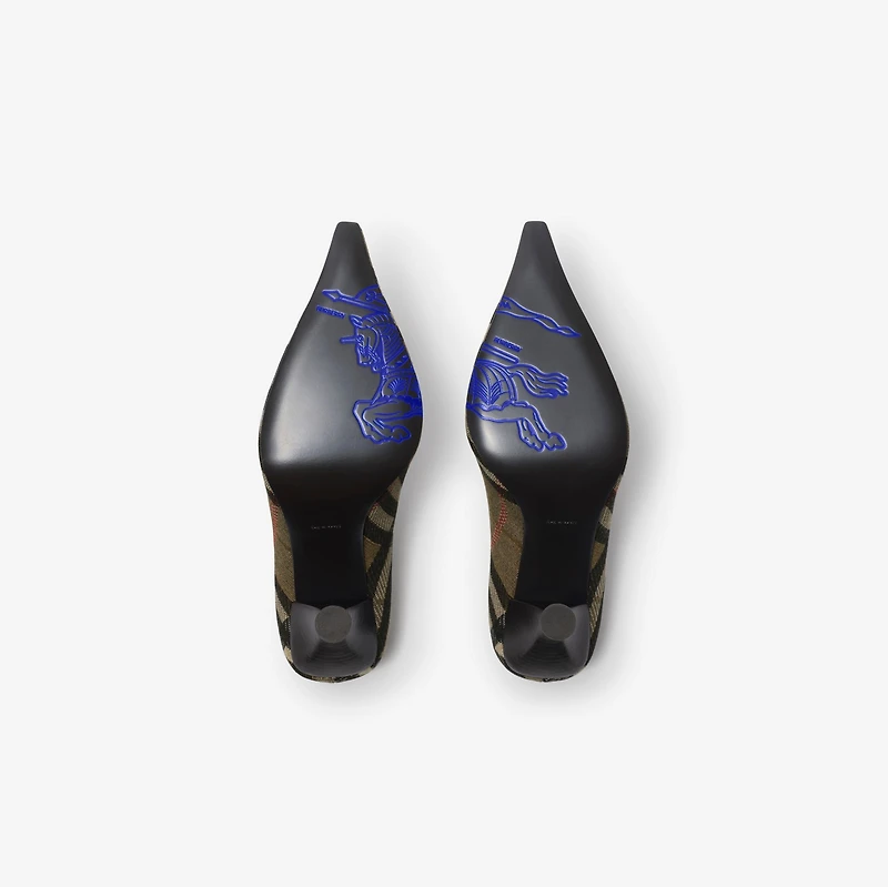 Check Cameo High Pumps​ in Brush brown - Women | Burberry® Official