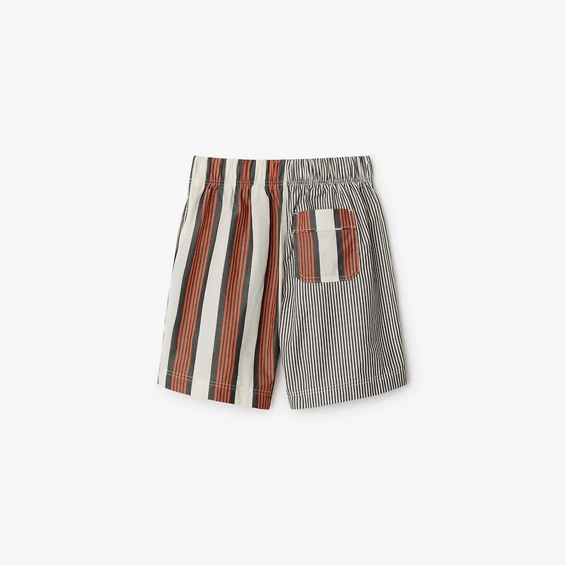Striped Cotton Shorts in Multicolour | Burberry® Official