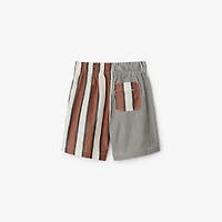 Striped Cotton Shorts in Multicolour | Burberry® Official