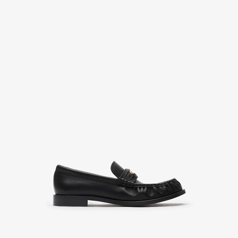 Leather Cadet Loafers in Black - Women | Burberry® Official
