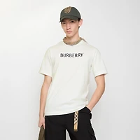 Logo Cotton T-shirt in Chalk white - Men | Burberry® Official