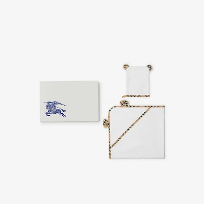 Cotton Blend Two-piece Baby Gift Set in White - Children | Burberry® Official