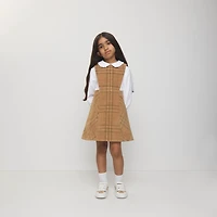 Check Corduroy Dress in Archive beige | Burberry® Official
