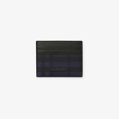 City Check Card Case in Navy - Men, Cotton, Technical | Burberry® Official