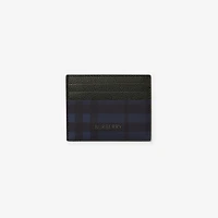 City Check Card Case in Navy - Men, Cotton, Technical | Burberry® Official