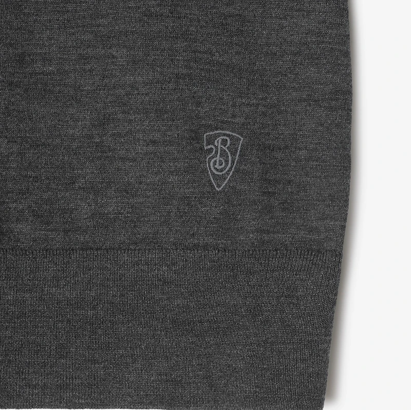 Wool Polo Shirt in Mid grey - Women | Burberry® Official