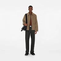 Embossed Check Buckled Messenger Bag​ in Black - Men, Leather | Burberry® Official