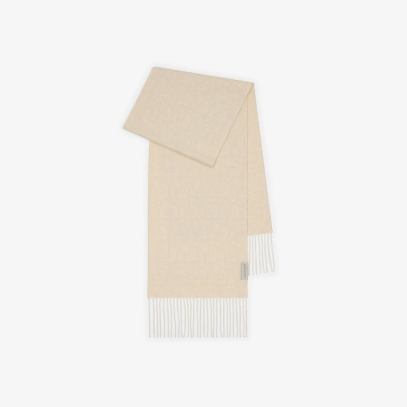 B Charm Cashmere Scarf in Chalk white | Burberry® Official