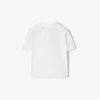 Knight Check Cotton T-shirt in White | Burberry® Official